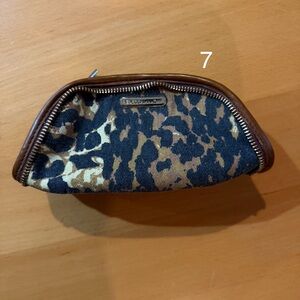 Rebecca Minkoff Leopard Print Denim Makeup Pouch. (7)